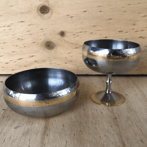 Silver and Gold Serving Pots