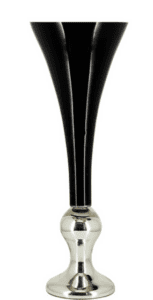 black flute vase