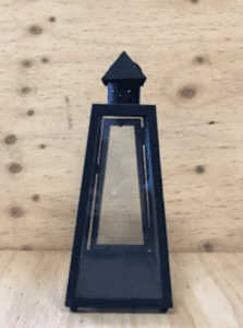 black pyramid lantern