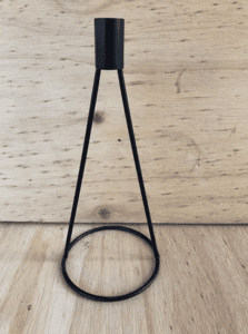 black taper candle holder