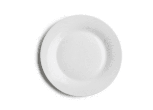 large white dinner plate