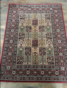 maroon geometric rug