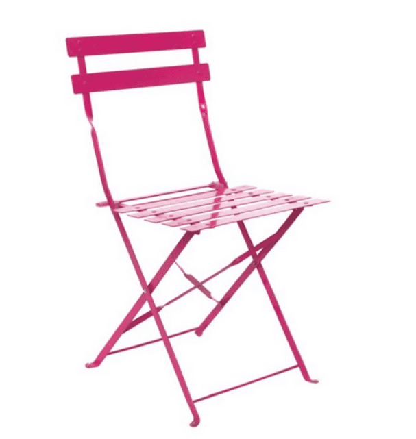 pink bistro chairs