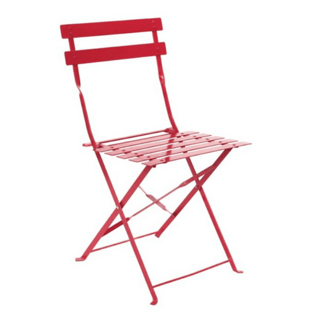 red bistro chair