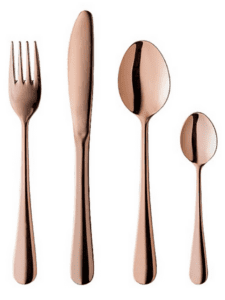 rose gold cutlery
