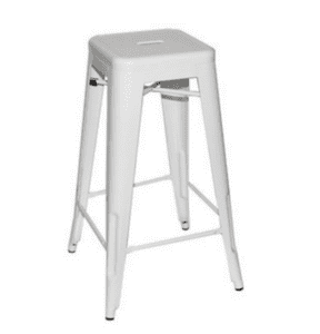 white tolix stool