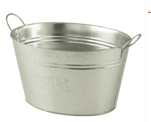 silver oval drinks tub
